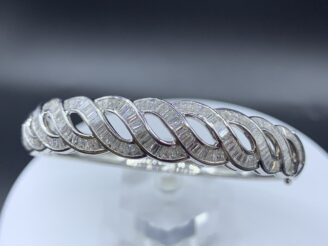 Diamond Bangle - 18ct White Gold