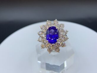 Tanzanite & Diamond Cluster Ring